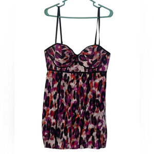 Sofia Vergara Casual Bodycon Dress Women's Size 14 Leo Pink Corset